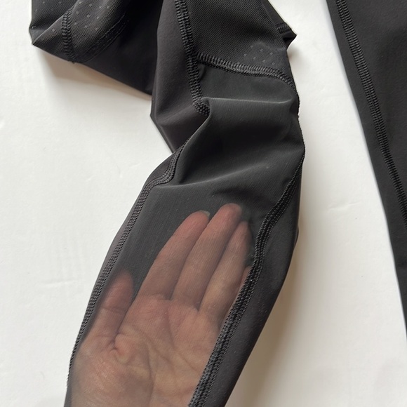Lululemon Bodycon Tight Mesh Black Leggings Size 4 - Picture 9 of 16